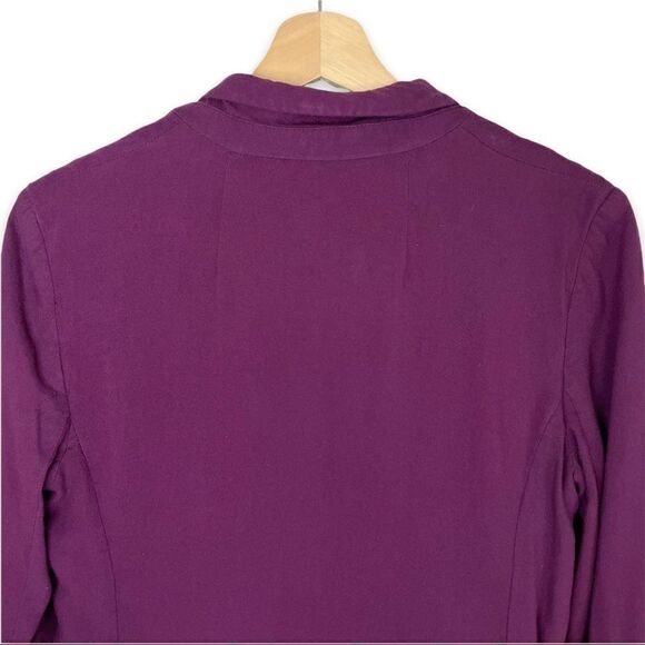 Talula Kent Blazer Eggplant Purple 100% Viscose - Picture 5 of 6